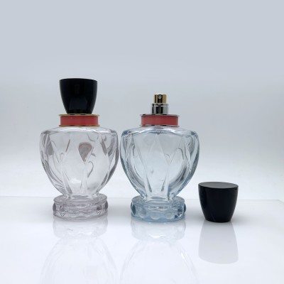 Tall Glass Shape Large Custom Color Glass Perfume Bottle 110ml