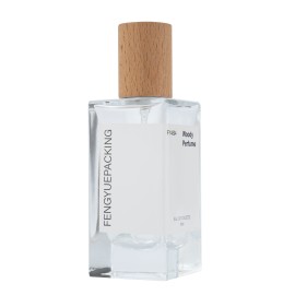 45ml square Custom Sticker logo Perfume Glass Bottle