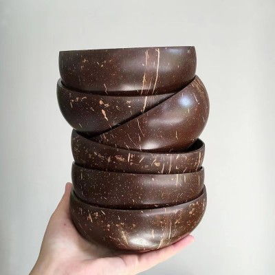 Natural Coconut Shell Bowl Natural Coconut Bowls Candle Jar Product for Candle Making