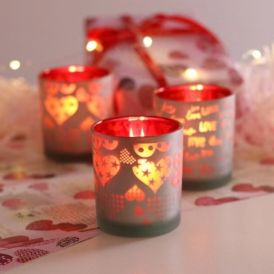 Hot Sale Fashion Wedding Party Decoration Valentine's Day Wholesale Empty Candle Jars Glass