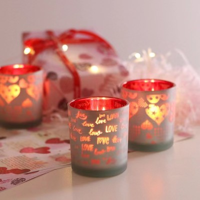 Hot Sale Fashion Wedding Party Decoration Valentine's Day Wholesale Empty Candle Jars Glass