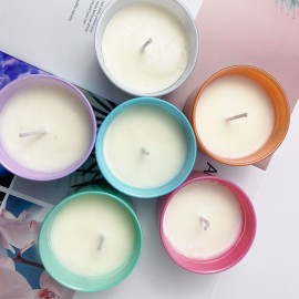 Colorful Multi Color Iridescent Glass Candle Jar for Candle Making Empty Luxury Candle Cups