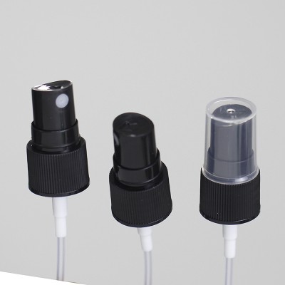 24/410 Matte Black Metal Shell Fine Mist Sprayer with Plastic Matte Black Actuator and Matte Black pp Hood