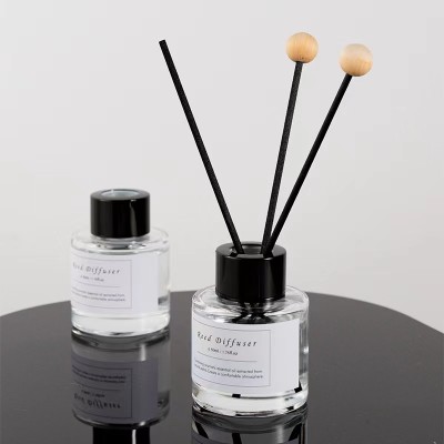 50ML 100ml 150ml Clear Glass Essential Oil Reed Diffuser Bottles Wholesale Round Shape