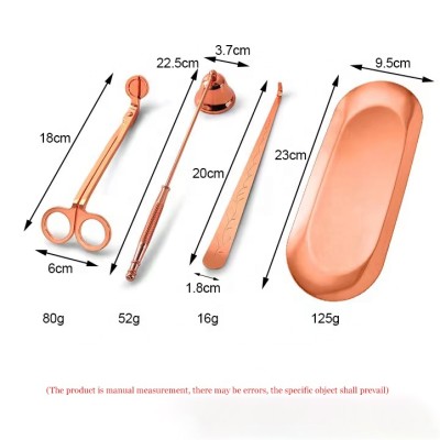 Custom Candle Accessories Scissors Tool Cutter Care Set Black Candle Wick Trimmer Set