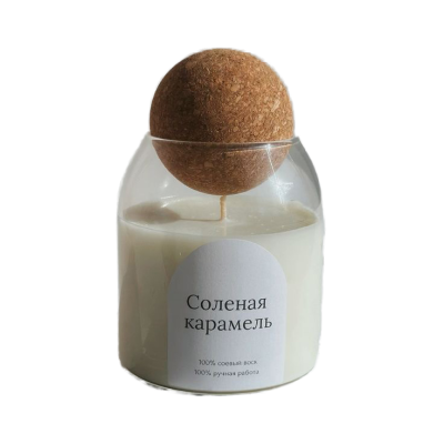 Clear Borosilicate Heat Resistant Glass Jars with Wooden Cork Ball Lids for Soy Wax Candle Making for Easter Decorations