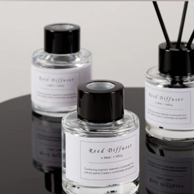 50ML 100ml 150ml Clear Glass Essential Oil Reed Diffuser Bottles Wholesale Round Shape