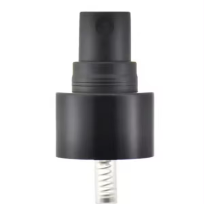 24/410 Matte Black Metal Shell Fine Mist Sprayer with Plastic Matte Black Actuator and Matte Black pp Hood