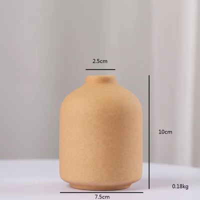 200ml Empty White Yellow Pink Reed Diffuser Ceramic Round Reed Diffuser Bottle With Stopper