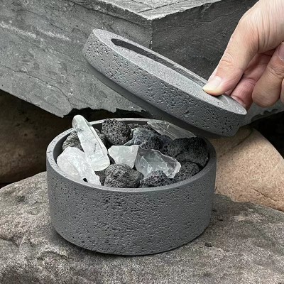 1OZ Candle Container Colorful Concrete Candle Jar With Lids  Luxury Cement Jars for Candle Making