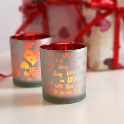 Hot Sale Fashion Wedding Party Decoration Valentine's Day Wholesale Empty Candle Jars Glass