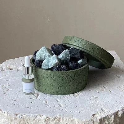 1OZ Candle Container Colorful Concrete Candle Jar With Lids  Luxury Cement Jars for Candle Making