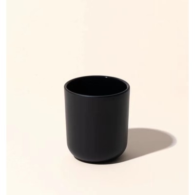 الجملة زجاجية شمعة جرات مع أغطية الفشار 8oz 10oz 12oz 16oz فريدة من نوعها جولة أسفل شكل ماتي الفخامة للديكور المنزلي