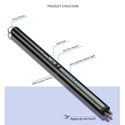 Electric Rechargeable Arc Candle Lighter USB Lighter with Upgraded LED Battery Display Safety Switch