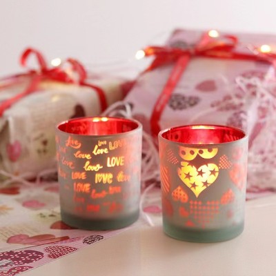 Hot Sale Fashion Wedding Party Decoration Valentine's Day Wholesale Empty Candle Jars Glass