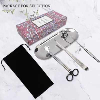 Custom Candle Accessories Scissors Tool Cutter Care Set Black Candle Wick Trimmer Set
