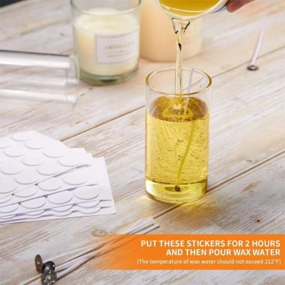 Heat Resistance Double-Sided Stickers with Tab Adhere Steady in Hot Wax Candle Adhesive Wick Stickers for Candle Making