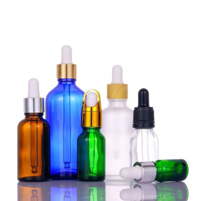 10ML15ML 20ML 30ML 50ML 100ML Regular Amber Clear Black Blue Custom Essential Oil Bottle Dropper Glass Bottle