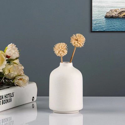 200ml Empty Reed Diffuser Ceramic Round Reed Diffuser Bottle and Box with Stopper