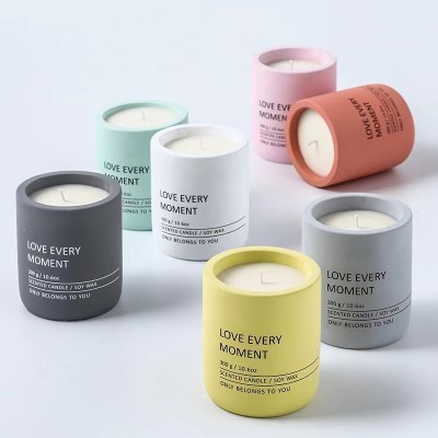 Ceramic Porcelain Candle Cans Candle Jar with Bamboo High Quality Luxury Home Decoration Paper Carton Customized Logo Free