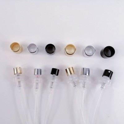 High Quality Fea 13 15 15mm Gold Silver Black Luxury Crimpless Perfume Atomiser Fine Mist Spray Pump for Perfume Bottles