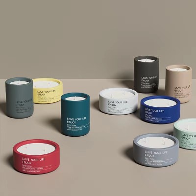 10OZ 12OZ Wholesale Candle Vessels Custom Fancy Multi Color Luxury Empty Ceramic Candle Jars