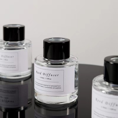 50ML 100ml 150ml Clear Glass Essential Oil Reed Diffuser Bottles Wholesale Round Shape