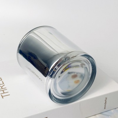10OZ 15OZ Sliver Glass Candle Vessels Electroplating Glass Jars Luxury Jar for Home Party and Wedding Use