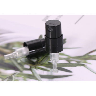 24/410 Matte Black Metal Shell Fine Mist Sprayer with Plastic Matte Black Actuator and Matte Black pp Hood