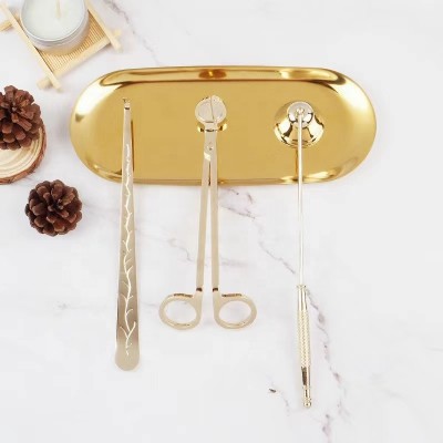 Custom Candle Accessories Scissors Tool Cutter Care Set Black Candle Wick Trimmer Set
