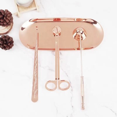 Custom Candle Accessories Scissors Tool Cutter Care Set Black Candle Wick Trimmer Set