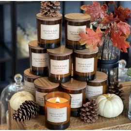 Discount 7OZ Amber Luxury Empty Straight Sided Glass Candle Jar