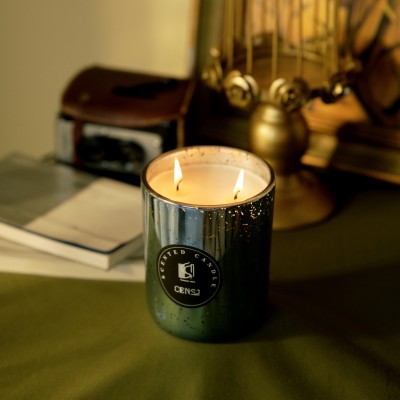 Factory Wholesale 20oz Luxury Shinny Wedding Favors Fragrance Custom Soy Wax Scented Candle in Glass Jar