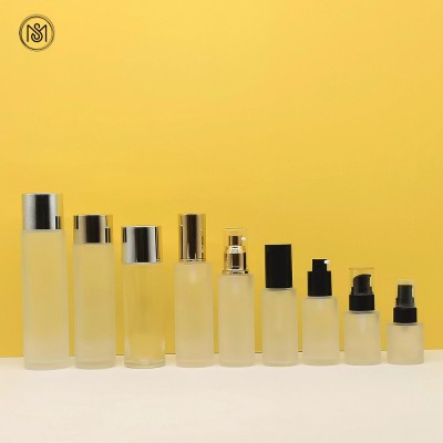 20ml 30 40 50 60 80 100 150 Round Amber Black Frosted Glass Flat Shoulder Essectial Oil Serum Dropper Bottle