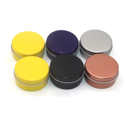 40ml Stainless Steel Round Custom Aluminum White Candle Coin Soap Caviar Tobacco Cookie Box Biscuit Metal Lip Balm Tea Tin