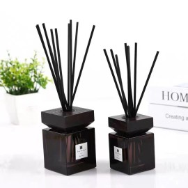 in stock High-end Wooden Cover Square Glass Aroma Bottle Home Bedroom Ornaments Car-mounted Hotel Without Fire
