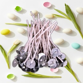DIY Scented Candle Wick, 15cm Long, 100 Pieces Closely Woven With Cotton Paper, Large Base, Soybean Wax Jelly