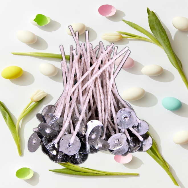 DIY Scented Candle Wick, 15cm Long, 100 Pieces Closely Woven With Cotton Paper, Large Base, Soybean Wax Jelly