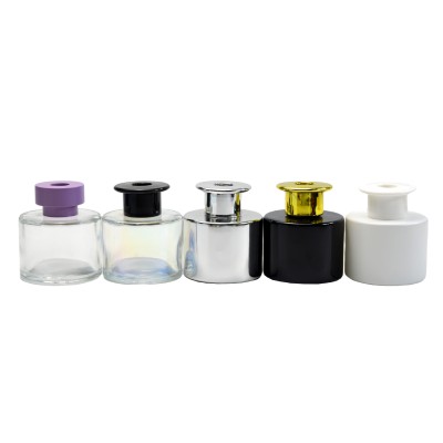 Fireless Aromatherapy Round Perfume Diffusion Bottle Glass Aroma Reed Diffuser Bottle  With Box