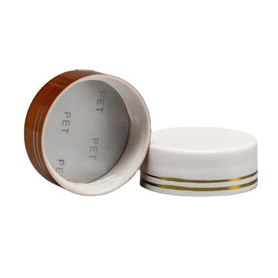 70-400 Gold Lids Cosmetic Metal Aluminum Plastic Cream Screw Top Jar Cap Lid