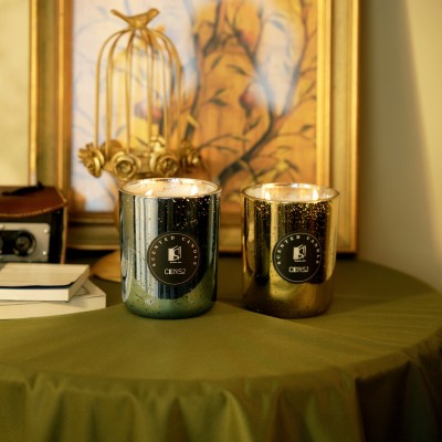 Factory Wholesale 20oz Luxury Shinny Wedding Favors Fragrance Custom Soy Wax Scented Candle in Glass Jar