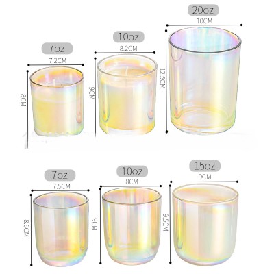 Cross-border simple colorful arc bottom candle cup empty diy scented holder bedroom atmosphere deluxe decoration