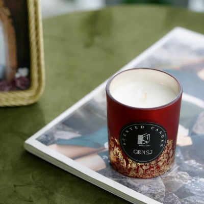 10oz Thick Bottom Brandless Wholesale Soy Wax Organic Luxury Floral Essential Oil Scented Candles with Candle Jars