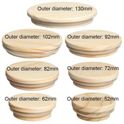 Various Sizes Reusable Wooden Wide Mouth Mason Jar Lids Kitchen Organization Bottle Sealing Caps Canning Storage Closures