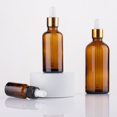Tea-colored Glass Essential Oil Bottle, 30ml Perfume Portioned , Essence , 10 Empty , Travel