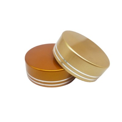 70-400 Gold Lids Cosmetic Metal Aluminum Plastic Cream Screw Top Jar Cap Lid