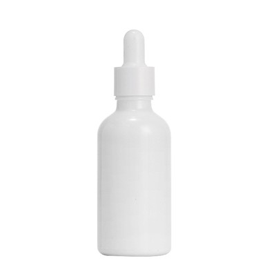 Wholesale 30ml Round Glass Essential Oil Skincare Porcelain White Perfume Bottle with Dropper