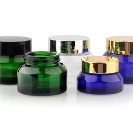 1oz 15g 30g 50g 100g Original Supplier Luxury 15g 30g Green Color Cream Jar Cosmetic Glass Jar