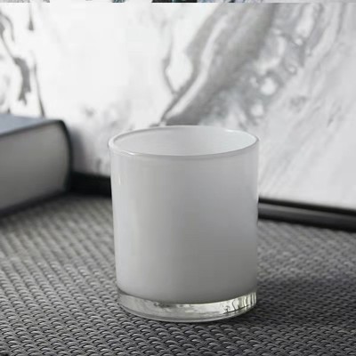 Luxury 16oz Big Size Iridescent Candle Jars  for Candle Custom Glass Candle Holder With Wood Lid