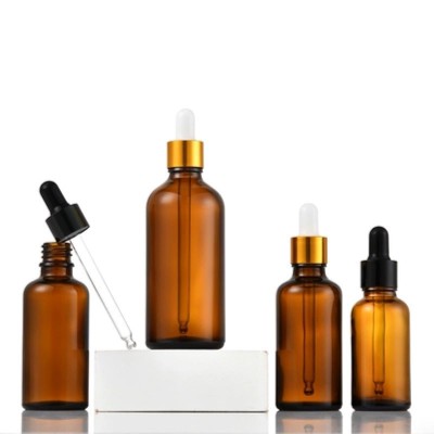Tea-colored Glass Essential Oil Bottle, 30ml Perfume Portioned , Essence , 10 Empty , Travel